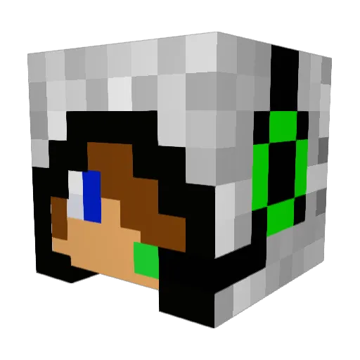 TembulatBitokov Minecraft avatar head, 3D render