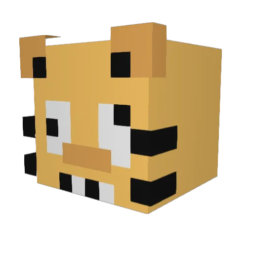TemedTime Minecraft avatar head, 3D render