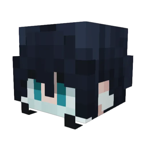 Temedy_ Minecraft avatar head, 3D render