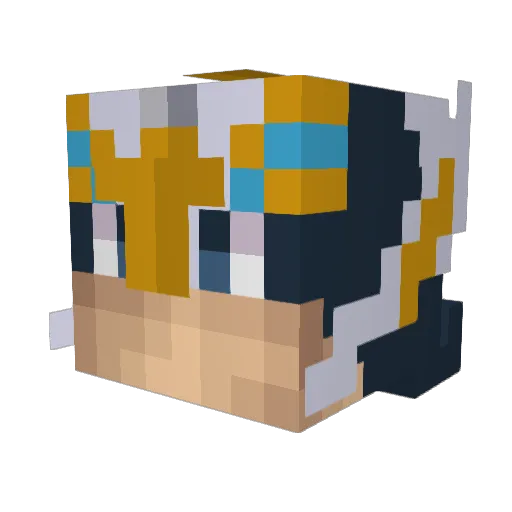 Temekel Minecraft avatar head, 3D render