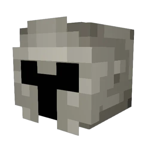 TemiKnight Minecraft avatar head, 3D render