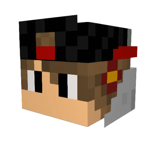 Temidox Minecraft avatar head, 3D render