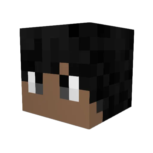 Temitak Minecraft avatar head, 3D render
