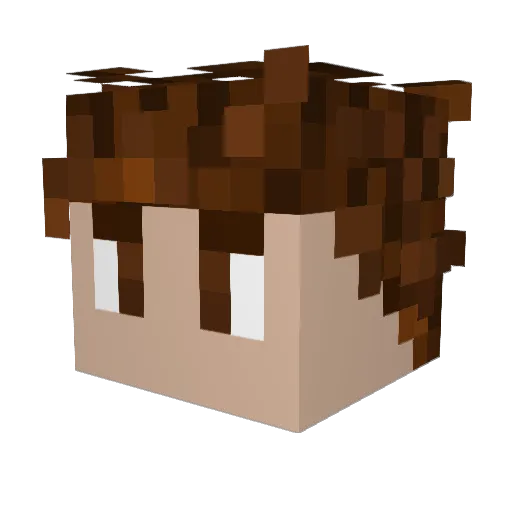 Temixo Minecraft avatar head, 3D render