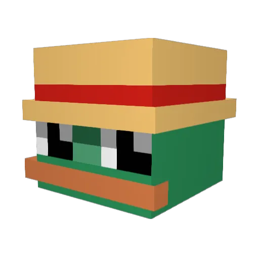 Temka329 Minecraft avatar head, 3D render