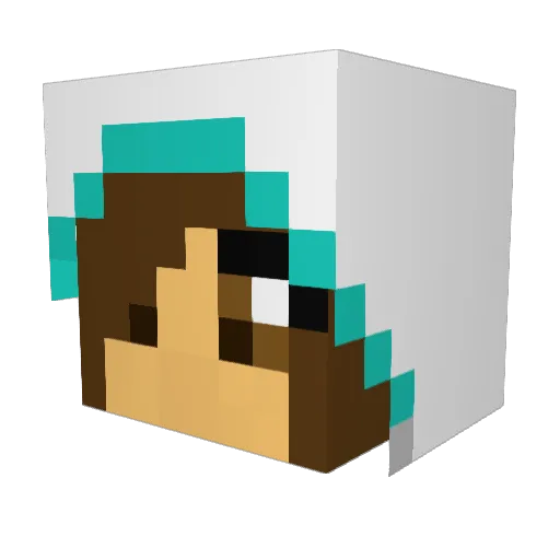 Temlan Minecraft avatar head, 3D render