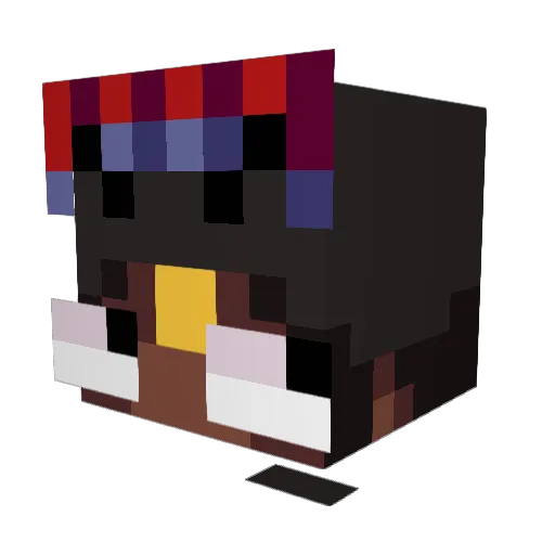 TemmBox Minecraft avatar head, 3D render