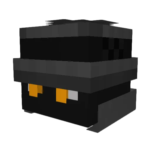 Temme4601 Minecraft avatar head, 3D render