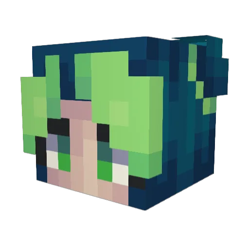 TemmieWeirdo Minecraft avatar head, 3D render
