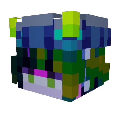 Temmle Minecraft avatar head, 3D render