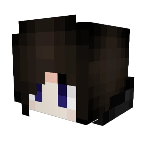 Temmy Minecraft avatar head, 3D render