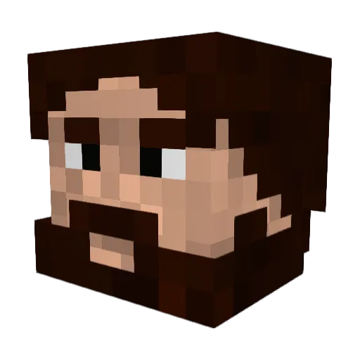 Temoodjin Minecraft avatar head, 3D render