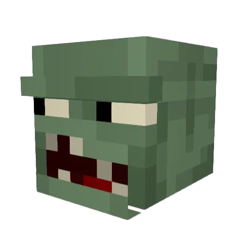 Temox_ Minecraft avatar head, 3D render