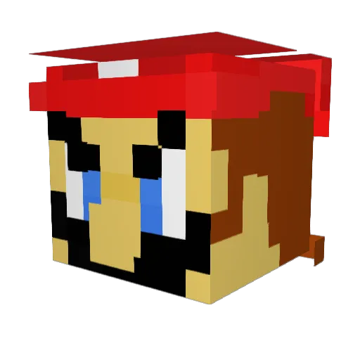 TempMxario1 Minecraft avatar head, 3D render