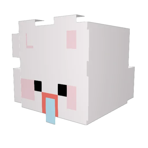 TempS2 Minecraft avatar head, 3D render