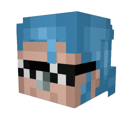 TempZzz_ Minecraft avatar head, 3D render