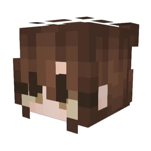 Temp_Pura Minecraft avatar head, 3D render