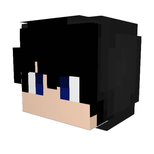 Tempahh Minecraft avatar head, 3D render