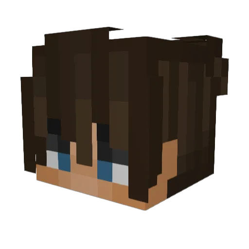 Tempelka Minecraft avatar head, 3D render