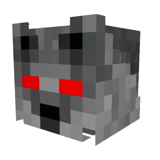 Tempelwolf Minecraft avatar head, 3D render
