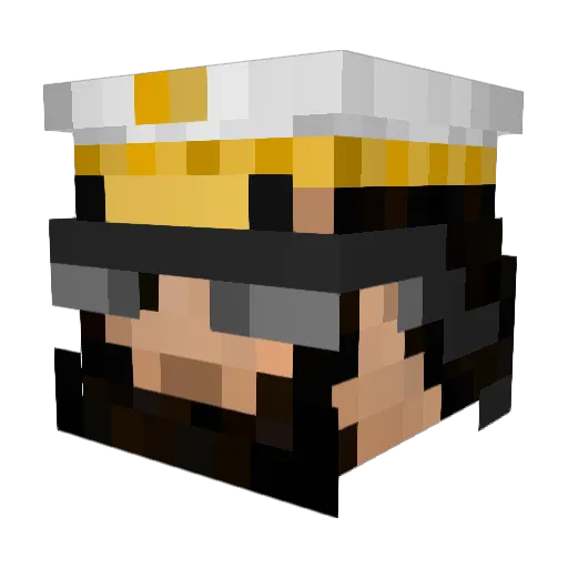 Tempenome Minecraft avatar head, 3D render