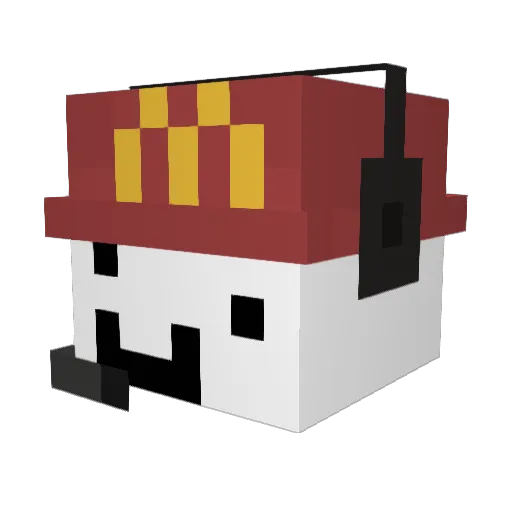 TemperRyker Minecraft avatar head, 3D render