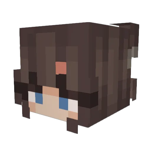 Temperance444 Minecraft avatar head, 3D render