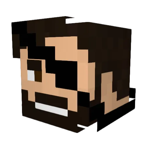 Tempesito Minecraft avatar head, 3D render