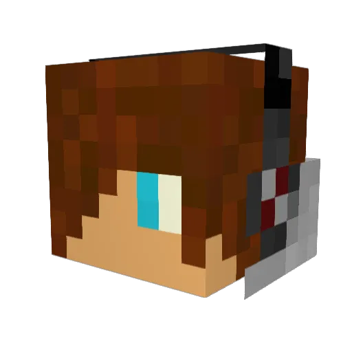Tempest1970 Minecraft avatar head, 3D render