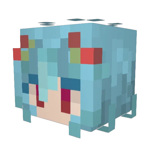 Tempest_Suraimu Minecraft avatar head, 3D render