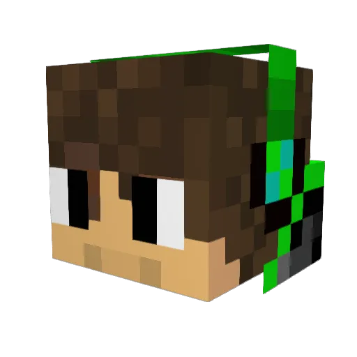 Tempig Minecraft avatar head, 3D render