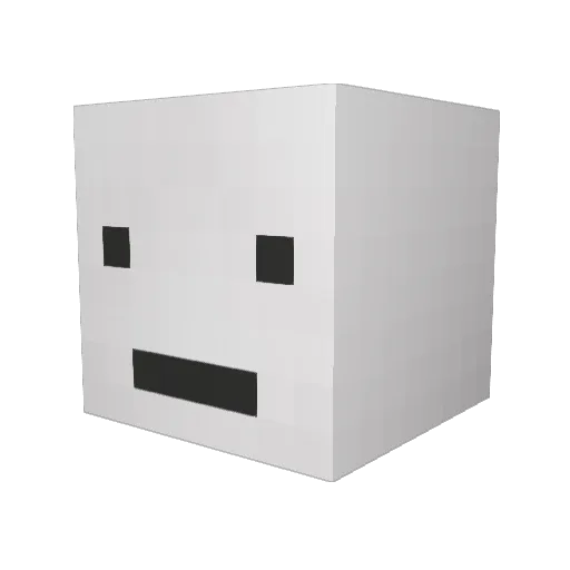 Tempil Minecraft avatar head, 3D render