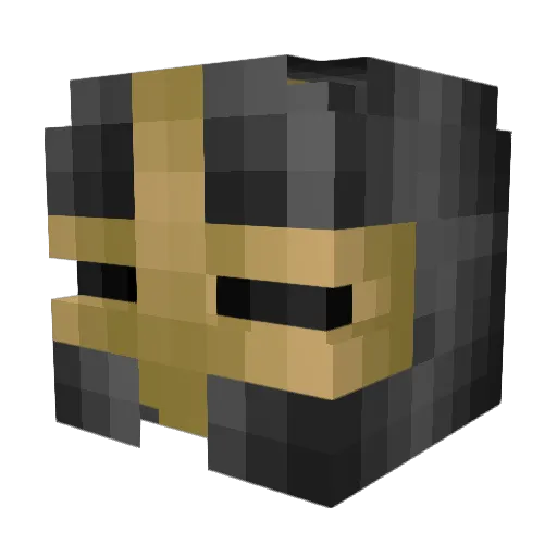 TemplarWizard Minecraft avatar head, 3D render