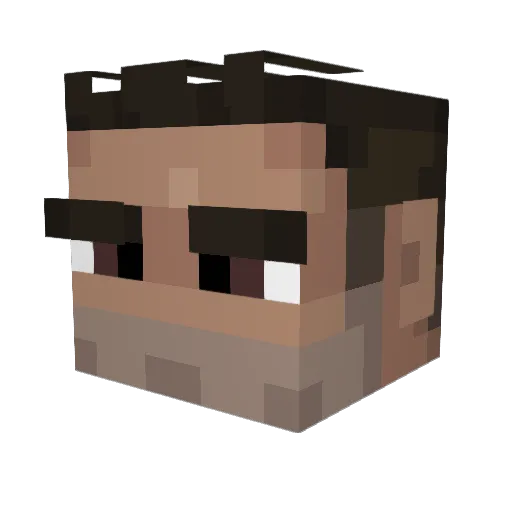 TempoGoat Minecraft avatar head, 3D render