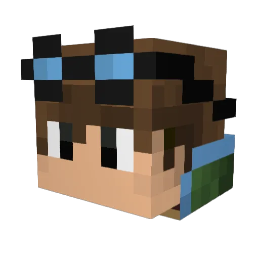 TempoTV Minecraft avatar head, 3D render