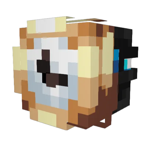Tempoest Minecraft avatar head, 3D render