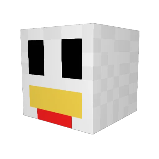 TemporaryBan Minecraft avatar head, 3D render