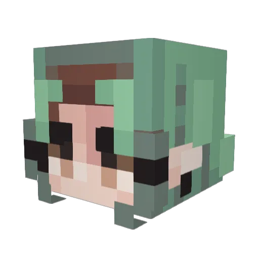 TemporaryTadpole Minecraft avatar head, 3D render