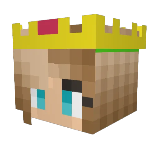 Temporun Minecraft avatar head, 3D render