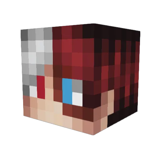 Temposavage Minecraft avatar head, 3D render