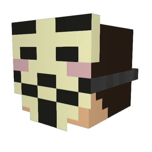 Temprrz Minecraft avatar head, 3D render