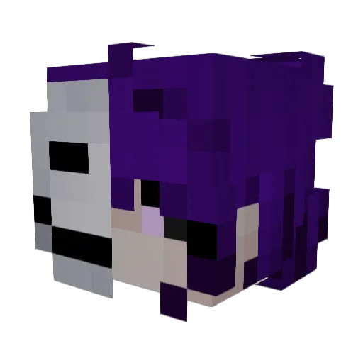 Temptattion Minecraft avatar head, 3D render
