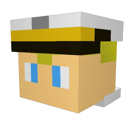 Tempted Minecraft avatar head, 3D render