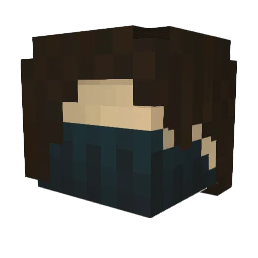 TempuraCatGames Minecraft avatar head, 3D render
