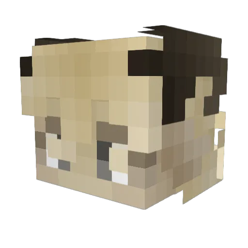 TempyXIV Minecraft avatar head, 3D render
