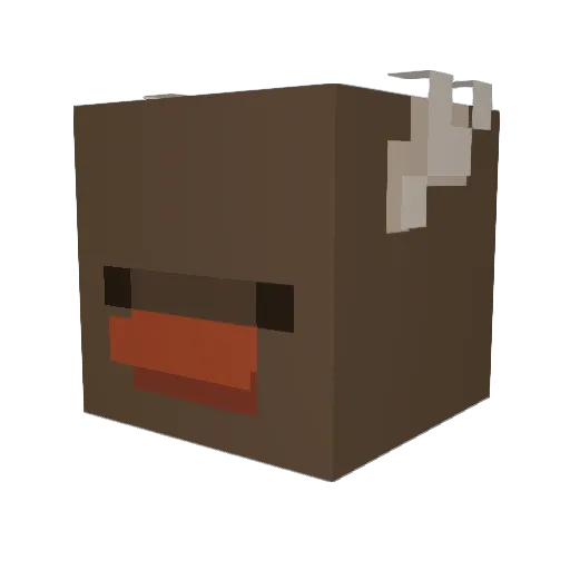 TemuHelper Minecraft avatar head, 3D render