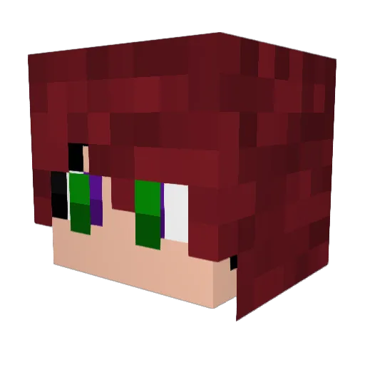 Temzinn Minecraft avatar head, 3D render