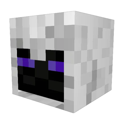 TenCars Minecraft avatar head, 3D render