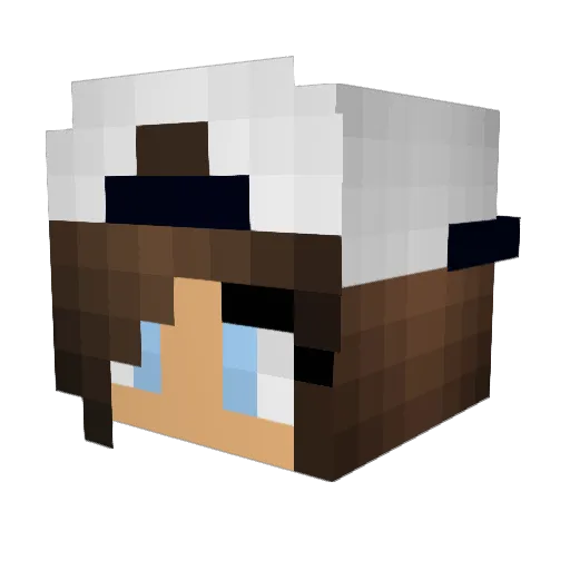 TenChuSama Minecraft avatar head, 3D render