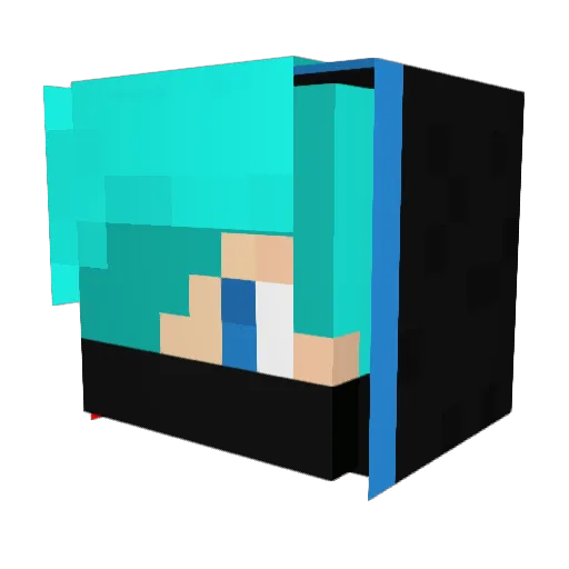 TenGods Minecraft avatar head, 3D render